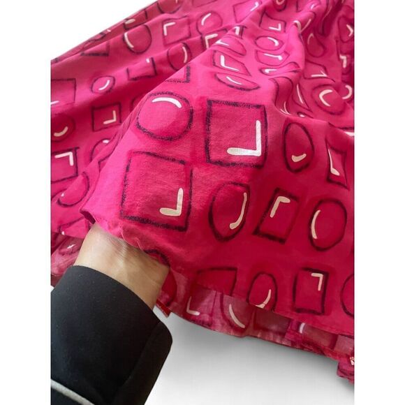 d. Frank Women’s Vintage 80s Pink Cotton Button Down Midi Dress M Excellent C. - Picture 5 of 11